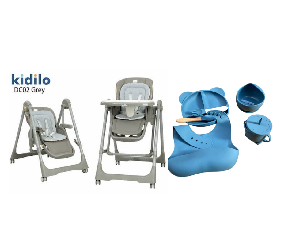 Kidilo food chair DC02 & طقم سيليكون