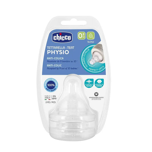 Chicco TEATS PERFECT 5 0M+ SLOW SIL 2 PCS