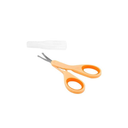 Chicco New Baby Nail Scissors Orange | مقص أظافر من شيكو للأطفال حديثي الولادة من شيكو باللون البرتقالي