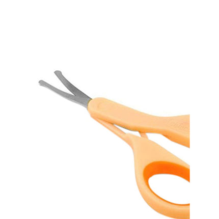 Chicco New Baby Nail Scissors Orange | مقص أظافر من شيكو للأطفال حديثي الولادة من شيكو باللون البرتقالي