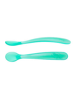 Chicco Soft Silicone Spoon 6M+ | ٢ملعقة سيلكون ماركة شيكو +6 شهور