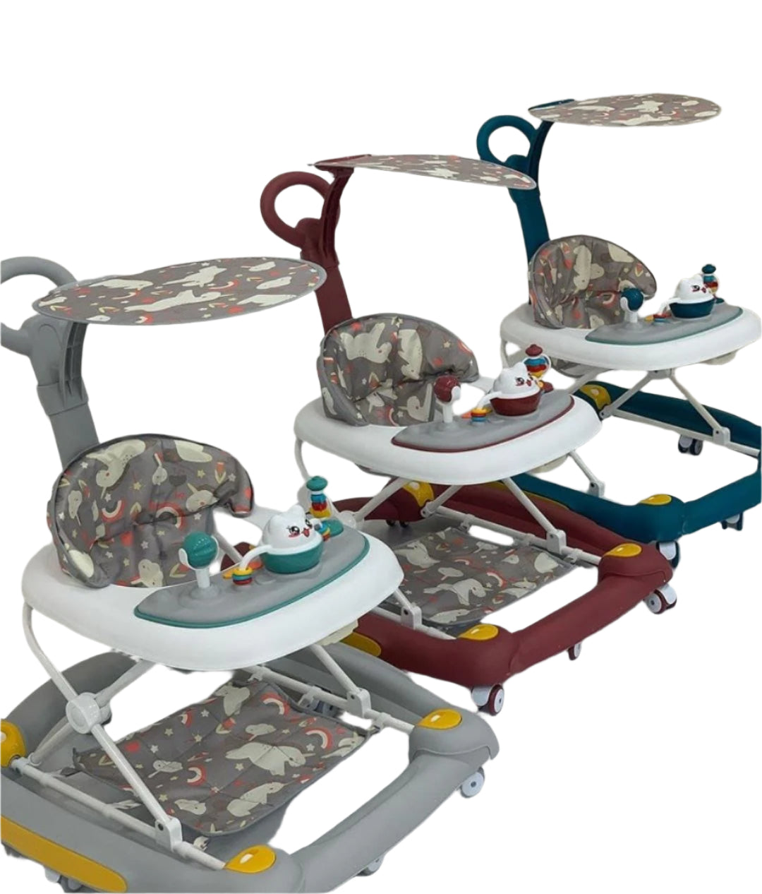 Baby walker with umbrella and handle | مشاية اطفال باليد و تندا