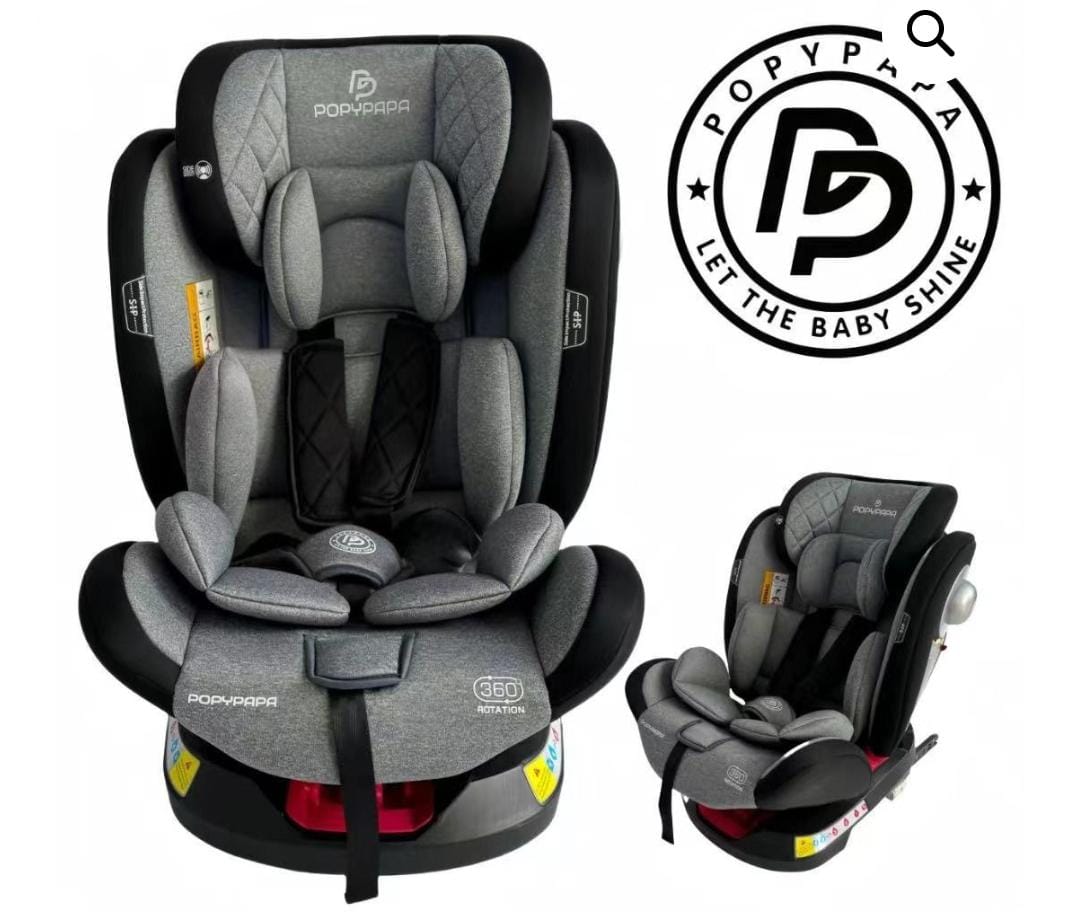 POPPYPAPA Car Seat Stage 2 & 3 Isofix 360 Degree CB836 | كارسيت بوبي بابا مرحلة ثانية وثالثة ايزوفكس 360 درجة
