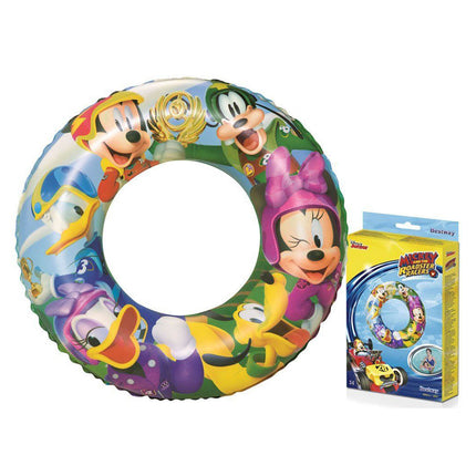 Mickey and Friends Inflatable Swim Ring Float | عوامة سباحة قابلة للنفخ بتصميم ميكي والأصدقاء
