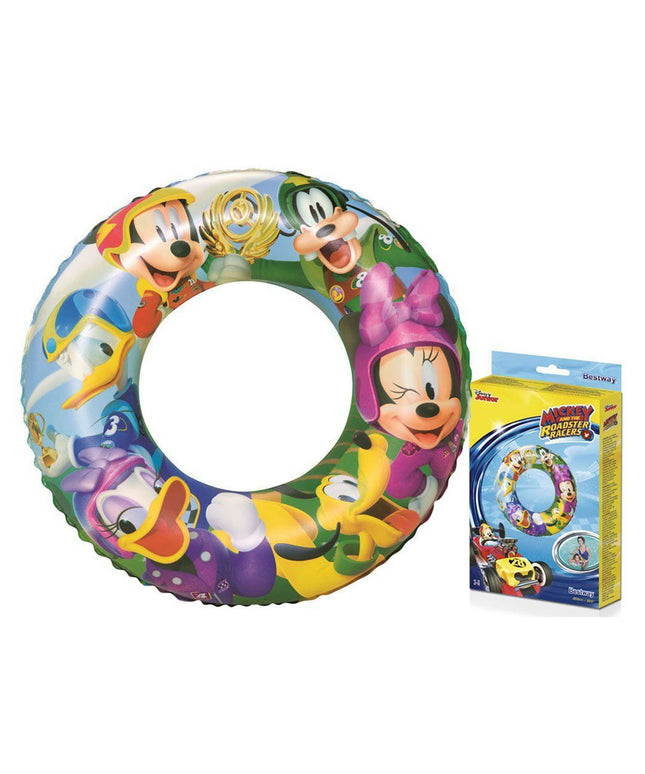 Mickey and Friends Inflatable Swim Ring Float | عوامة سباحة قابلة للنفخ بتصميم ميكي والأصدقاء