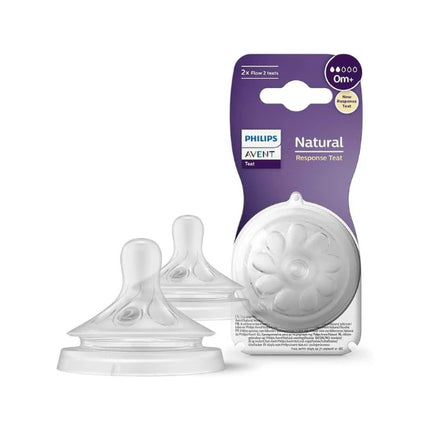 Philips  Avent Natural Response Nipple Flow 2 (0M+) - 2 Pack