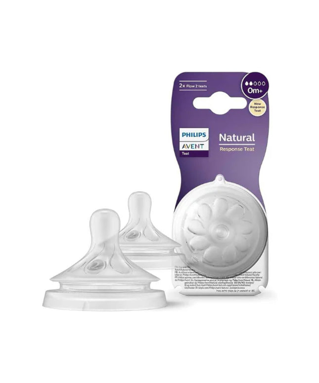 Philips  Avent Natural Response Nipple Flow 2 (0M+) - 2 Pack