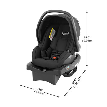 Evenflo Otto+ Travel System with LiteMax Infant Car Seat, Chia Black