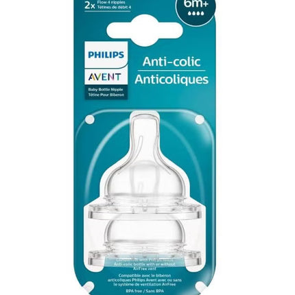 Philips Avent Anti colic Baby Teat Fast Flow 6m+ ( 2 Pack)