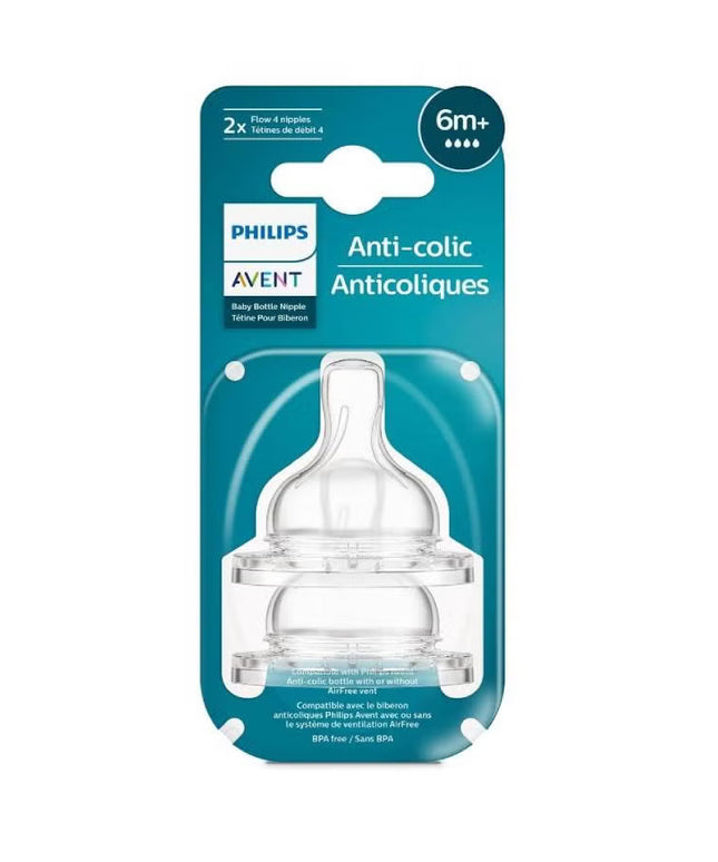 Philips Avent Anti colic Baby Teat Fast Flow 6m+ ( 2 Pack)
