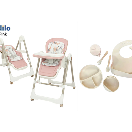 Kidilo Food Chair 11-3 + طقم سيليكون
