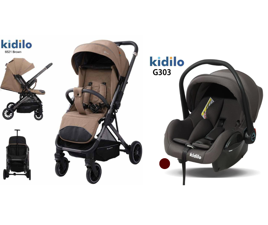 Kidilo Stroller 6521 & Car Seat G303