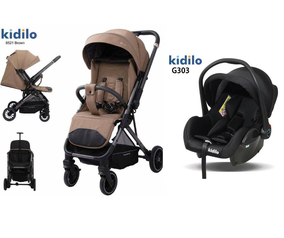 Kidilo Stroller 6521 & Car Seat G303