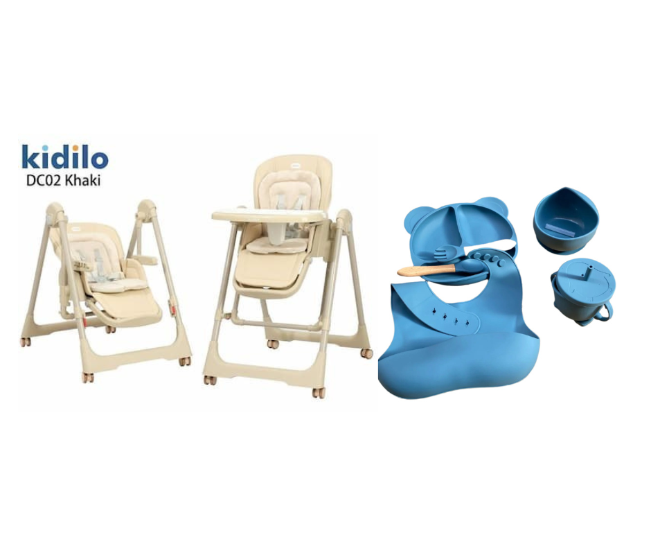 Kidilo food chair DC02 & طقم سيليكون