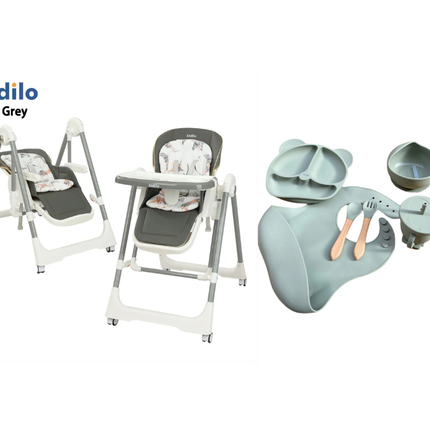 Kidilo Food Chair 11-3 + طقم سيليكون