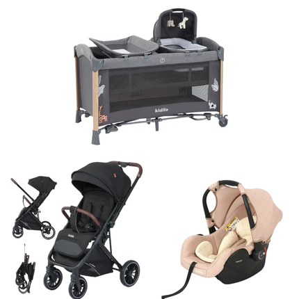 Kidilo Bed AP940S & Stroller 6530 & Car Seat G305 |