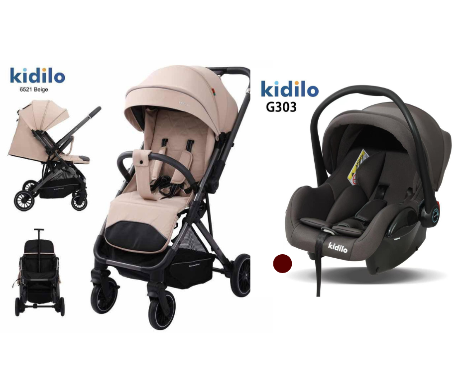 Kidilo Stroller 6521 & Car Seat G303