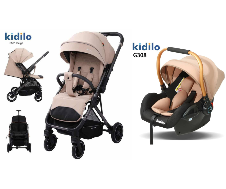 Kidilo Baby Stroller 6521 & Car Seat G308