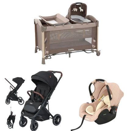 Kidilo Bed AP940S & Stroller 6530 & Car Seat G305 |
