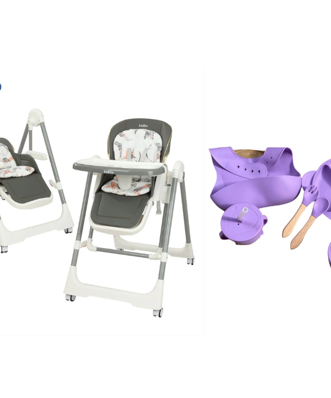 Kidilo Food Chair 11-3 + طقم سيليكون