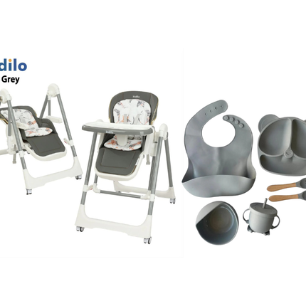 Kidilo Food Chair 11-3 + طقم سيليكون