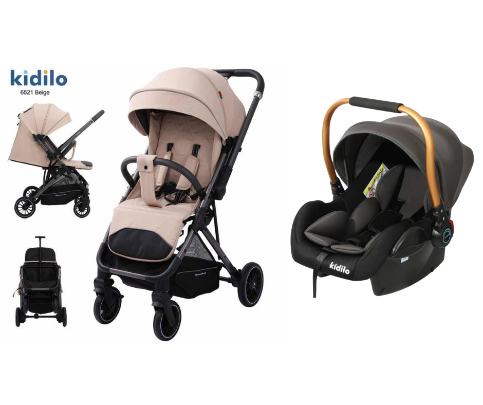 Kidilo Baby Stroller 6521 & Car Seat G308