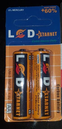 LCD AA 1.5V Carbon Batteries | بطاريات كربون AA