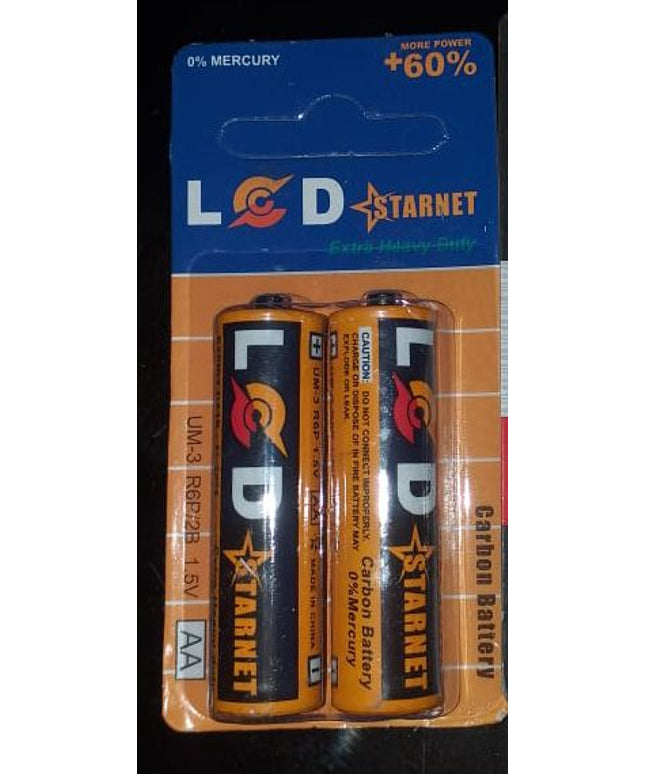 LCD AA 1.5V Carbon Batteries