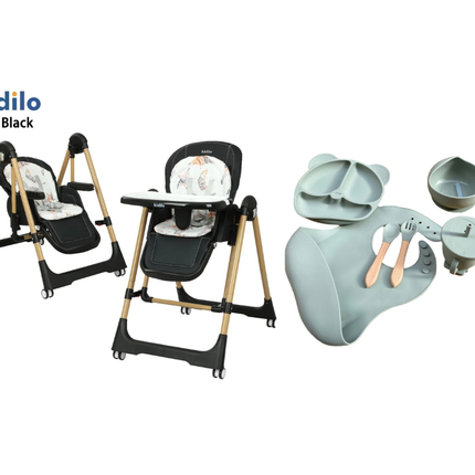 Kidilo Food Chair 11-3 + طقم سيليكون