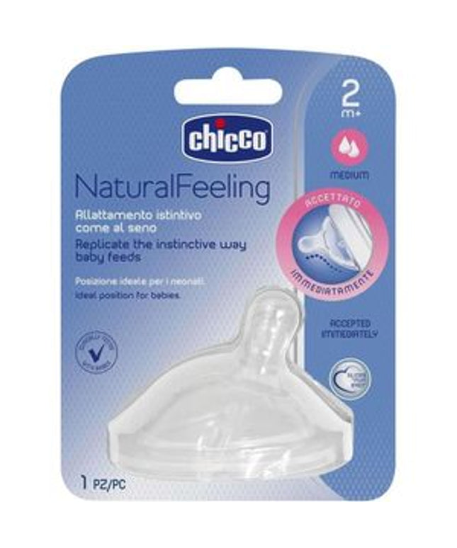 Chicco NATURAL FEELING NIPPLE +2 M 1 PCS