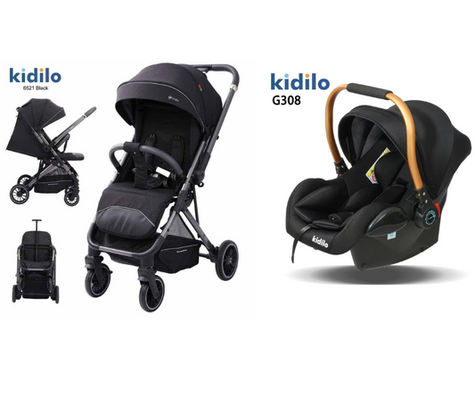 Kidilo Baby Stroller 6521 & Car Seat G308