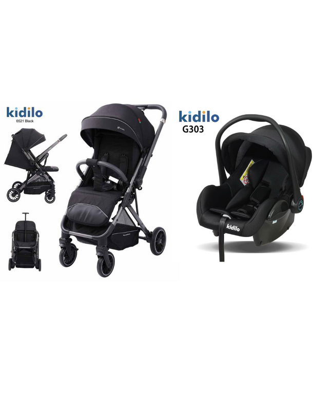 Kidilo Stroller 6521 & Car Seat G303