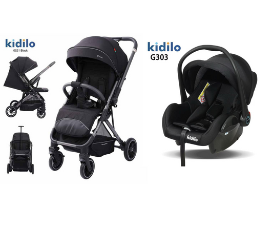 Kidilo Stroller 6521 & Car Seat G303