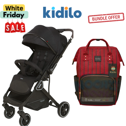 Kidilo Stroller K919 + Kidilo Diaper Bag