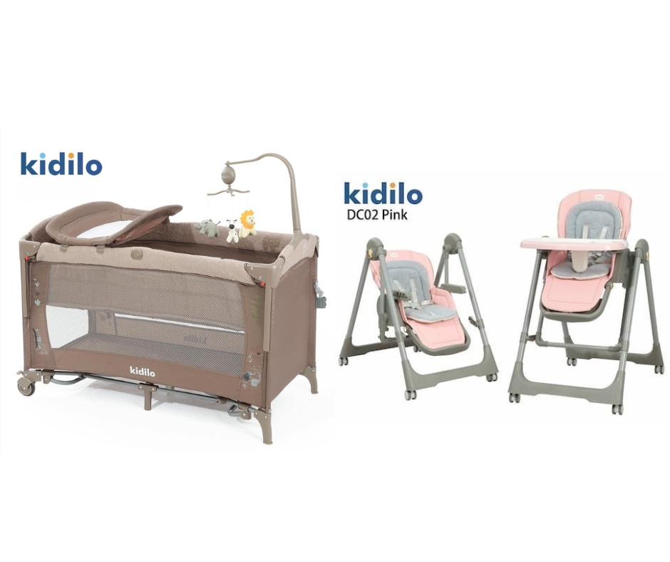 Kidilo Baby Bed UP650X & Kidilo food chair DC02