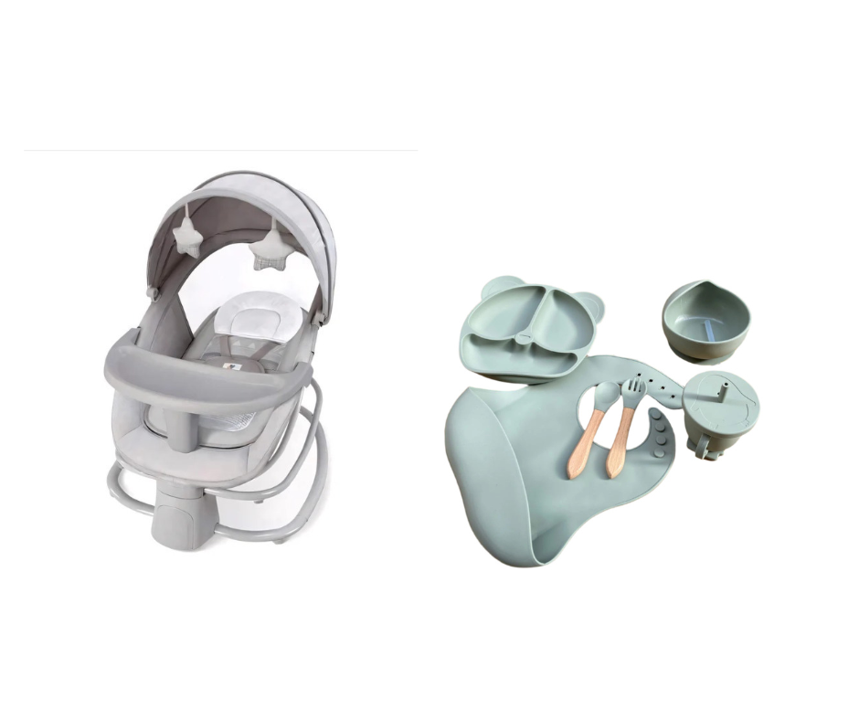 Mastela Baby Bouncer 4 in 1 & طقم سيليكون