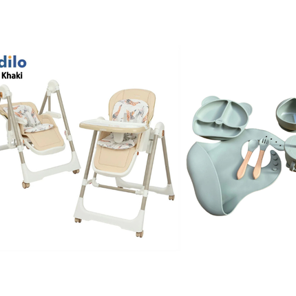 Kidilo Food Chair 11-3 + طقم سيليكون