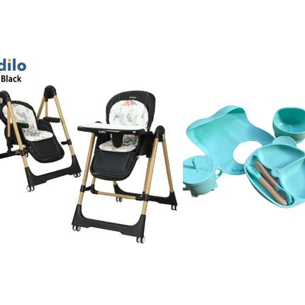 Kidilo Food Chair 11-3 + طقم سيليكون
