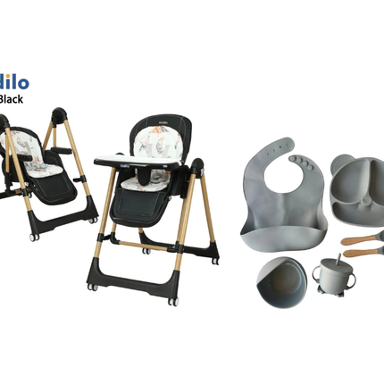Kidilo Food Chair 11-3 + طقم سيليكون