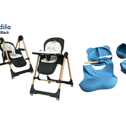 Kidilo Food Chair 11-3 + طقم سيليكون