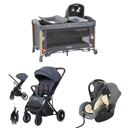 Kidilo Bed AP940S & Stroller 6530 & Car Seat G305 |