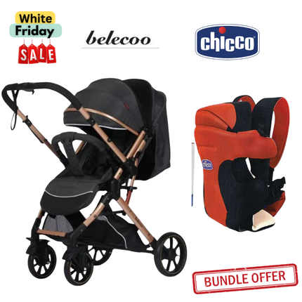 Belecoo Stroller B1 & Chicco Carrier