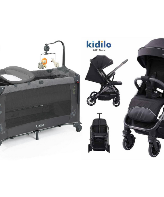 Kidilo Baby Bed UP650X & 6521 Stroller