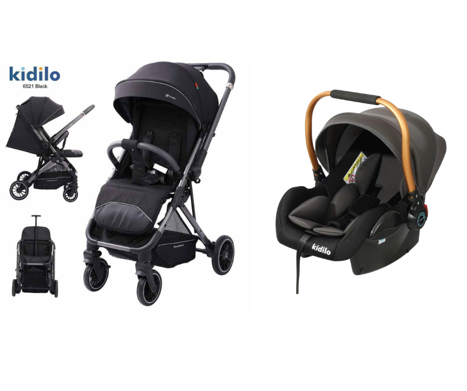 Kidilo Baby Stroller 6521 & Car Seat G308