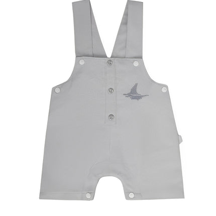 Junior Rouned Printed Jumpsuit Baby Boy -Blue,Gray