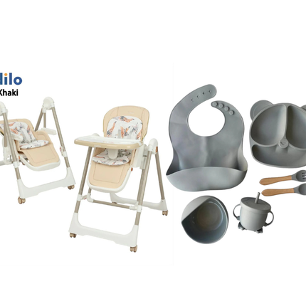 Kidilo Food Chair 11-3 + طقم سيليكون