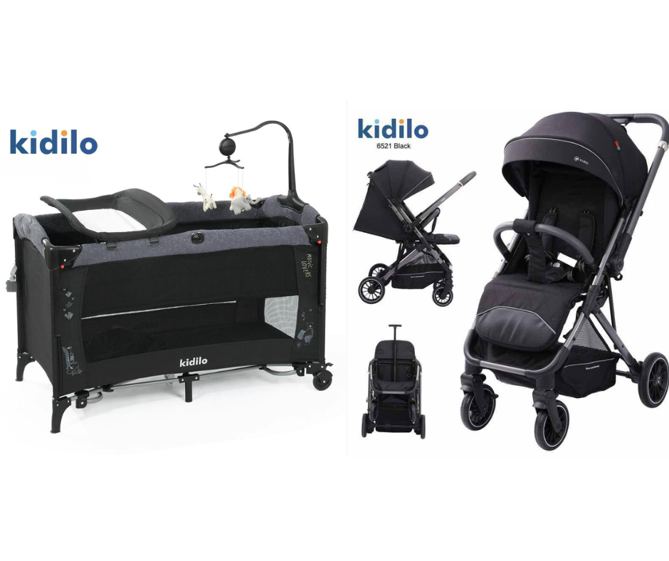 Kidilo Baby Bed UP650X & 6521 Stroller