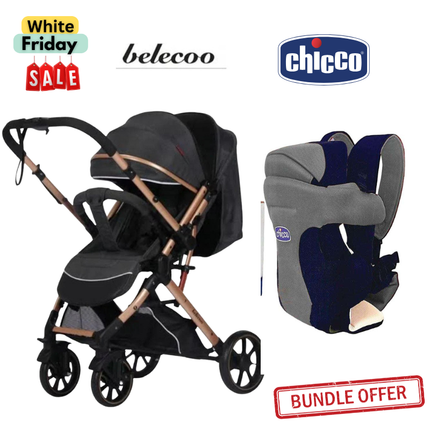 Belecoo Stroller B1 & Chicco Carrier
