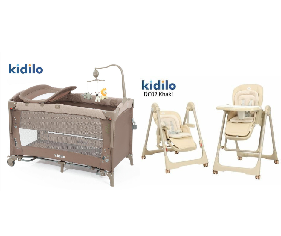 Kidilo Baby Bed UP650X & Kidilo food chair DC02