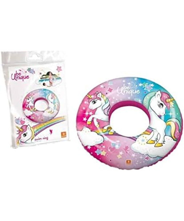 Cute Unicorn Inflatable Swim Ring Float | عوامة سباحة قابلة للنفخ بتصميم يونيكورن لطيف